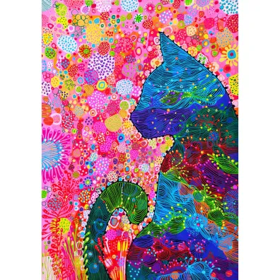Puzzle 3000 Kolorowy kot Enjoy