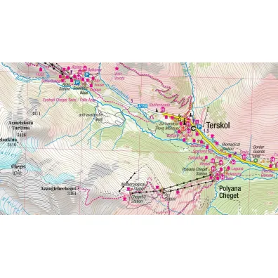 Mapa trekkingowa Elbrus 1:50 000