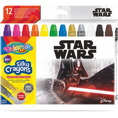 Patio Kredki elowe wykrcane Colorino Kids Star Wars 12 kolorw