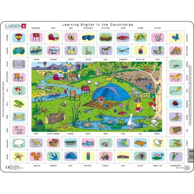 Puzzle 70 el. ramkowe maxi Learning English by the Countryside Larsen