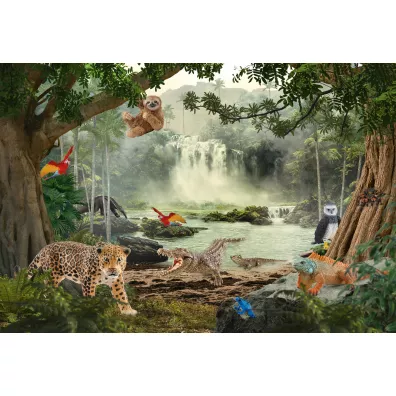 Puzzle 100 el. Schleich Dzika przyroda + figurka Schmidt