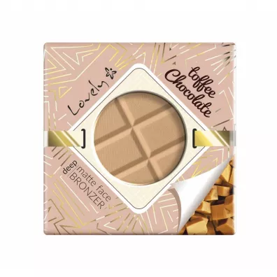Lovely Toffee Chocolate Deep Matte Face Bronzer czekoladowy matowy puder brzujcy do twarzy i ciaa 9 g