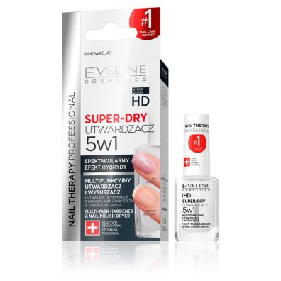 Eveline Cosmetics Nail Therapy Professional Super-Dry 5w1 multifunkcyjny utwardzacz i wysuszacz 12 ml