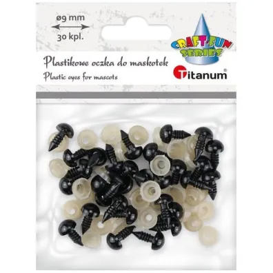 Titanum Oczy do maskotek plastikowe z mocowaniem 9mm 30 szt.