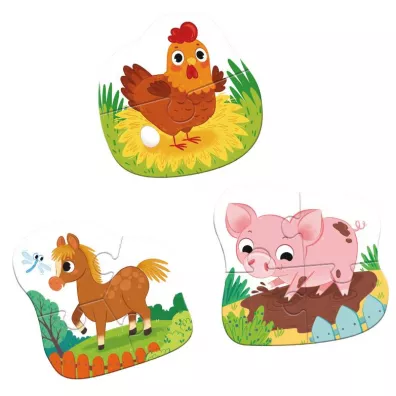 Puzzle 3w1 Dzie� na farmie Maksik