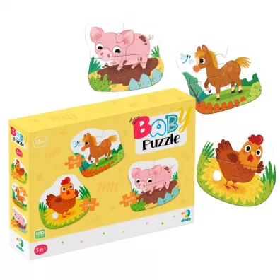 Puzzle 3w1 Dzie� na farmie Maksik