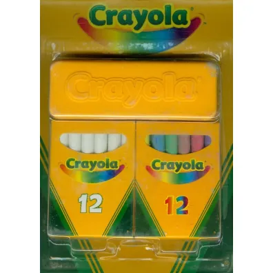 Crayola Zestaw kredy kolorowej i bia�ej do tablic + g�bka