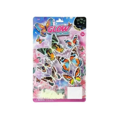 Adar Naklejki fluo na �cian� motyle 34,5x21,5x1,5cm