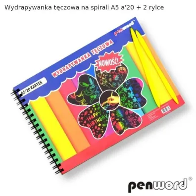Wydrapywanka t�czowa A5 na spirali Polsirhurt