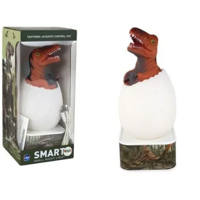 LeanToys Lampka jajko T-Rex led Micro USB czerwony