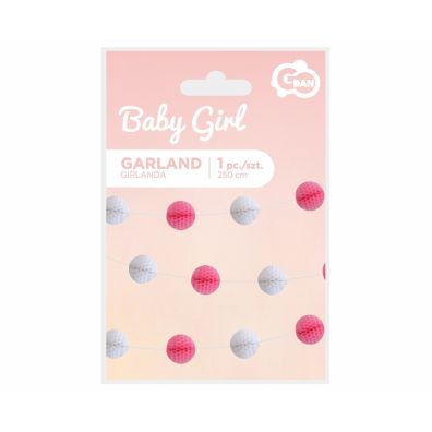 Godan Girlanda B&G Kuleczki - Baby Girl 250 cm jasnorowa