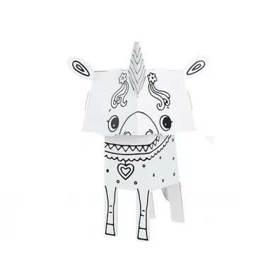 Kolorowanka CubeHead, 3D MINI, "Jednoro�ec"