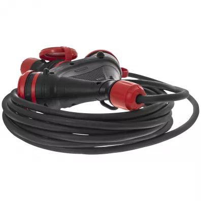 Awtools Przeduacz extreme 20m 3x1,5 mm 3 gniazda ip54 16a/4000w