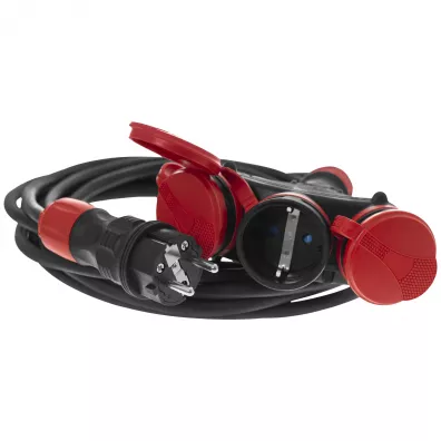 Awtools Przeduacz extreme 20m 3x1,5 mm 3 gniazda ip54 16a/4000w