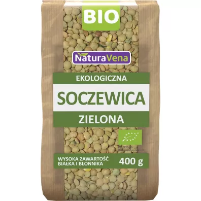 NaturaVena Soczewica zielona 400 g Bio
