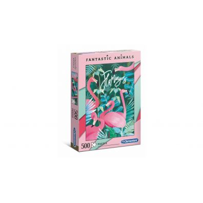 Puzzle 500 el. Fantastic Animals Flamingi Clementoni