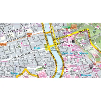Rzym i Watykan laminowany przewodnik i mapa 2w1