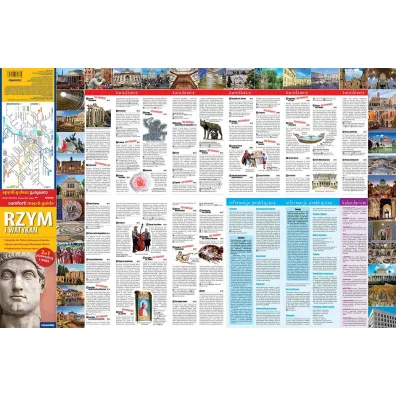 Rzym i Watykan laminowany przewodnik i mapa 2w1