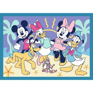 Puzzle 4w1 Zabawne zdarzenia Myszki Miki Trefl