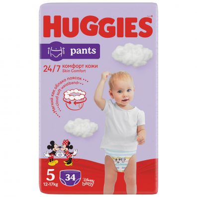 Huggies Pieluchomajtki Jumbo 5 Uni ND High PANTS (12-17 kg) 34 szt.