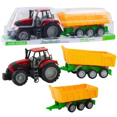 Traktor rolniczy z przyczep� z�t� LeanToys