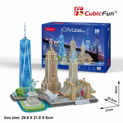 Puzzle 3D 123 el. City Line. New York City Cubic Fun