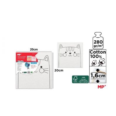 Фото - Інші іграшки Mp Main Paper Płótno do malowania kotek 20x20cm