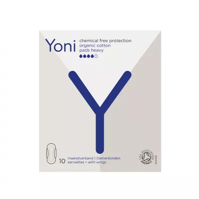 Yoni Organic Cotton Pads podpaski z bawe�ny organicznej Heavy 10 szt.