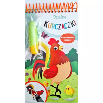 Dzielne kurczaki. Kolorowanka wodna
