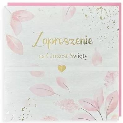 Kukartka Zaproszenie Chrzest 5 szt.