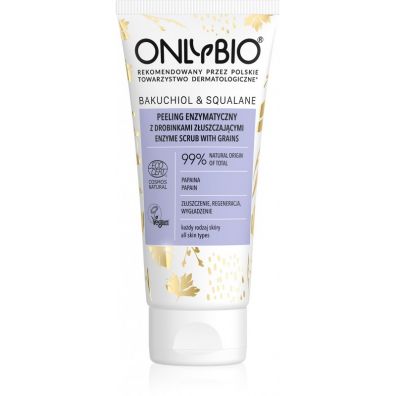 OnlyBio Bakuchiol&Squalane Enzyme Scrub With Grains peeling enzymatyczny do twarzy z drobinkami zuszczajcymi 75 ml