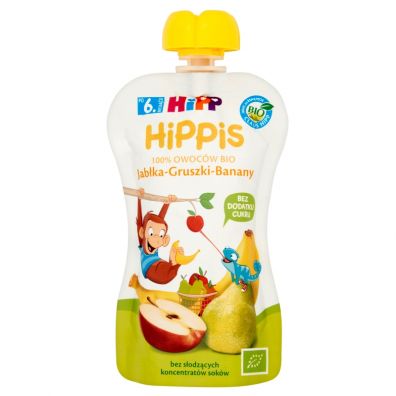 Hipp Mus owocowy Jabłka-Gruszki-Banany po 6. miesiącu 100 g Bio