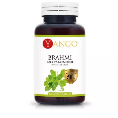 Yango Bacopa (Brahmi) - ekstrakt 50% bakozydw Suplement diety 100 kaps.