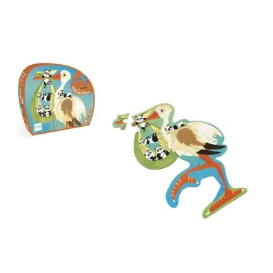 Puzzle konturowe 24 el. Bocian Scratch