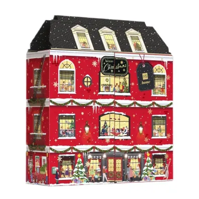 HiSkin Zestaw Home Kalendarz Adwentowy Kamienica �wieczki tealight 11 x 15 ml + �wieczki sojowe w s�oiczkach 11 x 30 ml + dyfuzor zapachowy + zapa�ki do �wiec 24 szt.