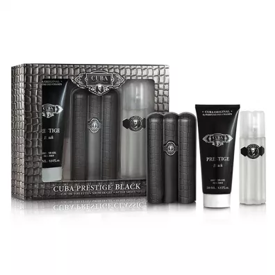 Cuba Original Zestaw dla m�czyzn Woda toaletowa Men Prestige Black+ Woda po goleniu + �el pod prysznic 90 ml + 100 ml + 200 ml