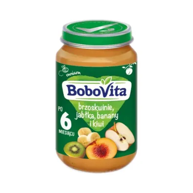 BoboVita Deserek Brzoskwinie jab�ka banany i kiwi po 6 miesi�cu 190 g