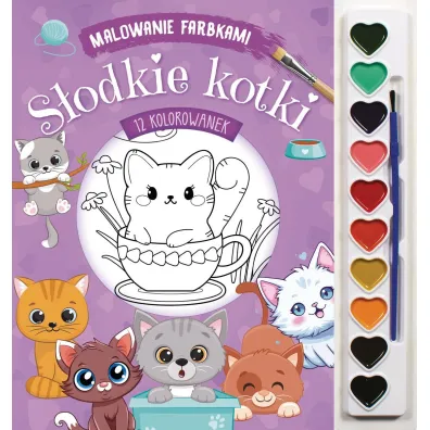 Malowanie farbkami. S�odkie kotki - Izabella Sie�ko-Holewa