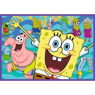 Puzzle 4x250 el. Szalony �wiat Sponge Boba Trefl