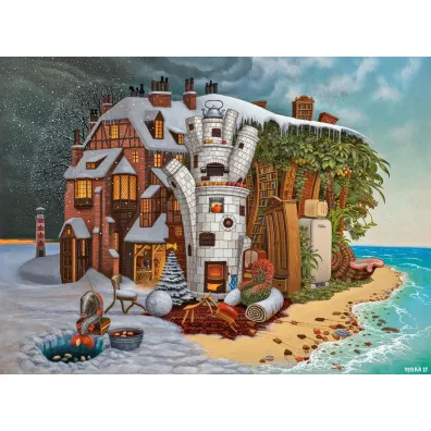 Puzzle 2000 el. Christmas Eve Madeira Art Collection Castorland