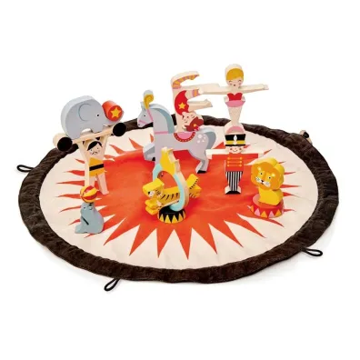 Mata z drewnianymi zabawkami - Akrobaci Tender Leaf Toys