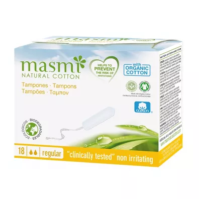 Masmi Tampony z bawe�ny organicznej Regular 18 szt.
