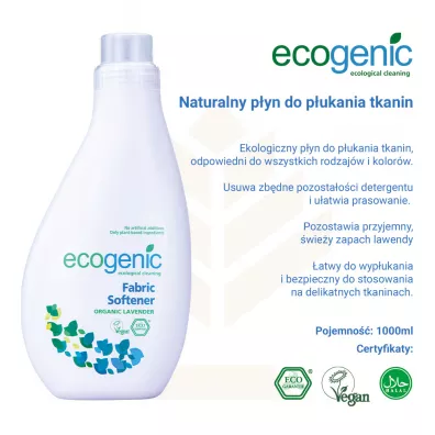 Ecogenic P�yn do zmi�kczania ubra� i tkanin, Lawenda 1 l