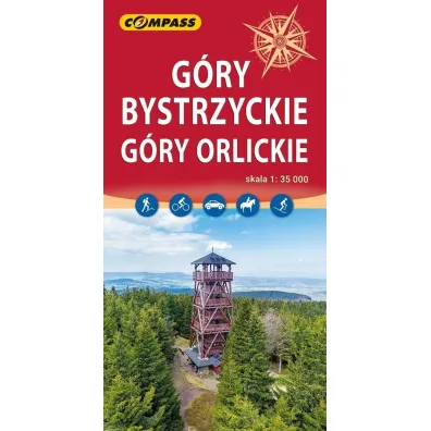 Mapa turystyczna - G�ry Bystrzyckie, G�ry Orlickie