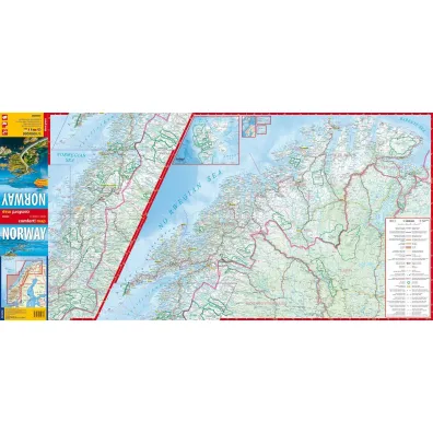 Norwegia laminowana mapa samochodowo-turystyczna 1:1 000 000