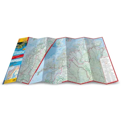 Norwegia laminowana mapa samochodowo-turystyczna 1:1 000 000
