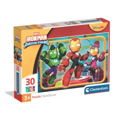 Puzzle 30 el. SuperColor. Iron Man and His Awesome Friends Clementoni