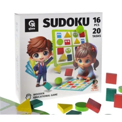 Dra drewniana Sudoku geometryczne 16el Qbee