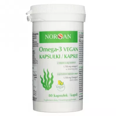 Norsan Omega-3 VEGAN Suplement diety 80 kaps.