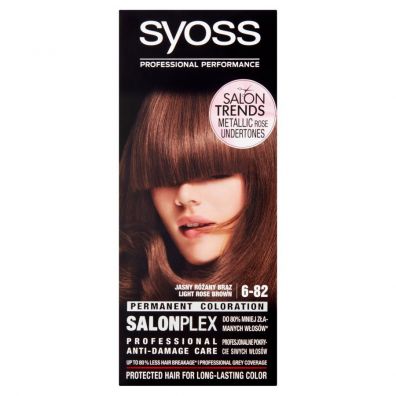 Syoss SalonPlex Permanent Coloration farba do włosów 6-82 Jasny Różany Brąz